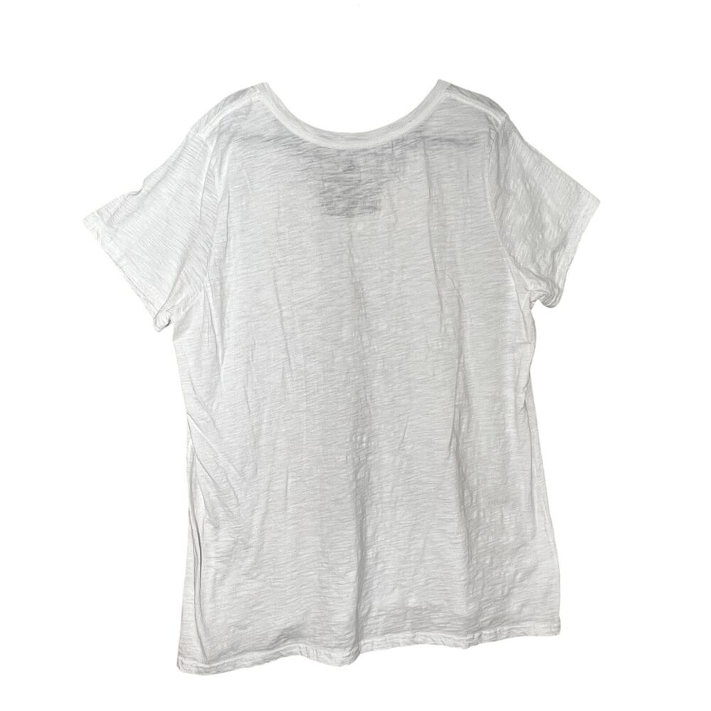 Disney Store Womens Graphic T Shirt Size 4XL Princess Belle Rose White V Neck - Picture 5 of 7